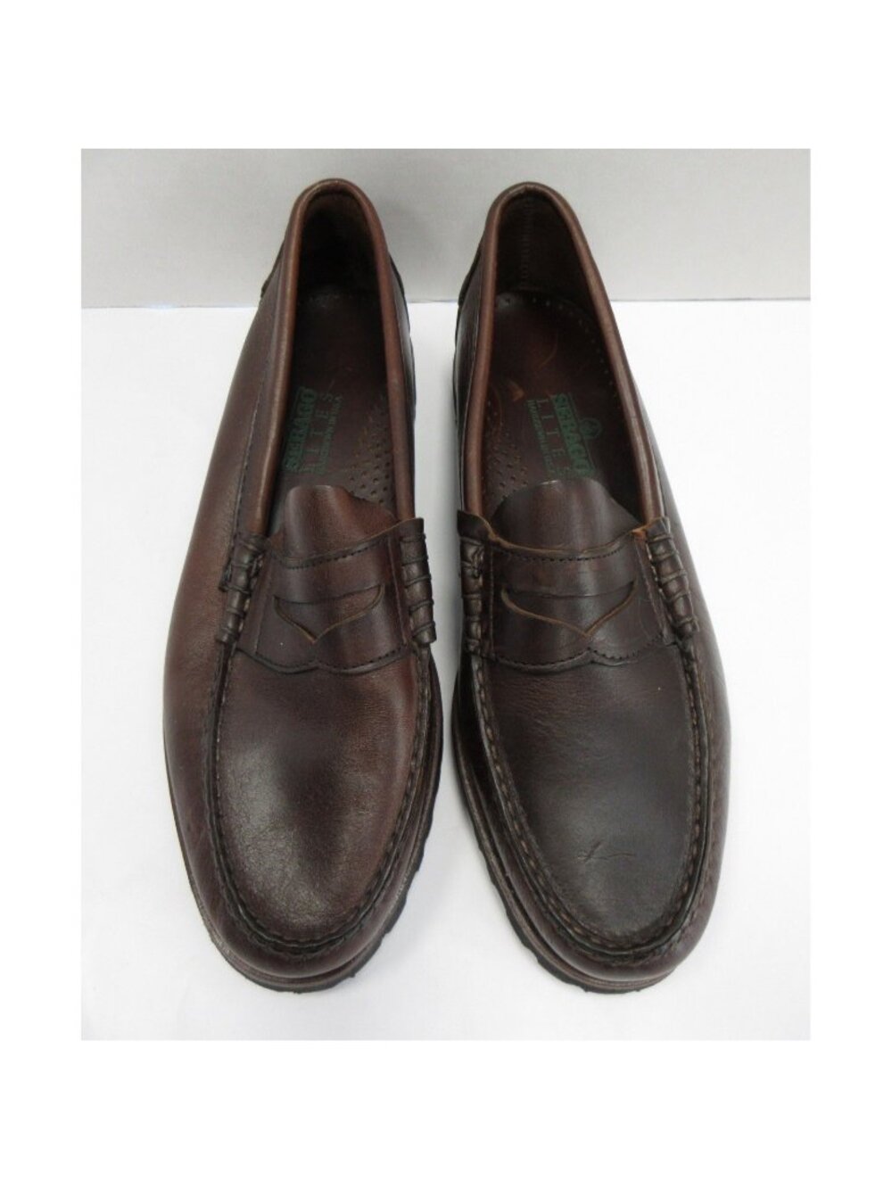 VINTAGE Sebago Shoes 11.5 D Lites Penny Loafer Leather Handsewn USA